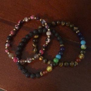 Stretchy beaded bracelets. Like New. Super cute